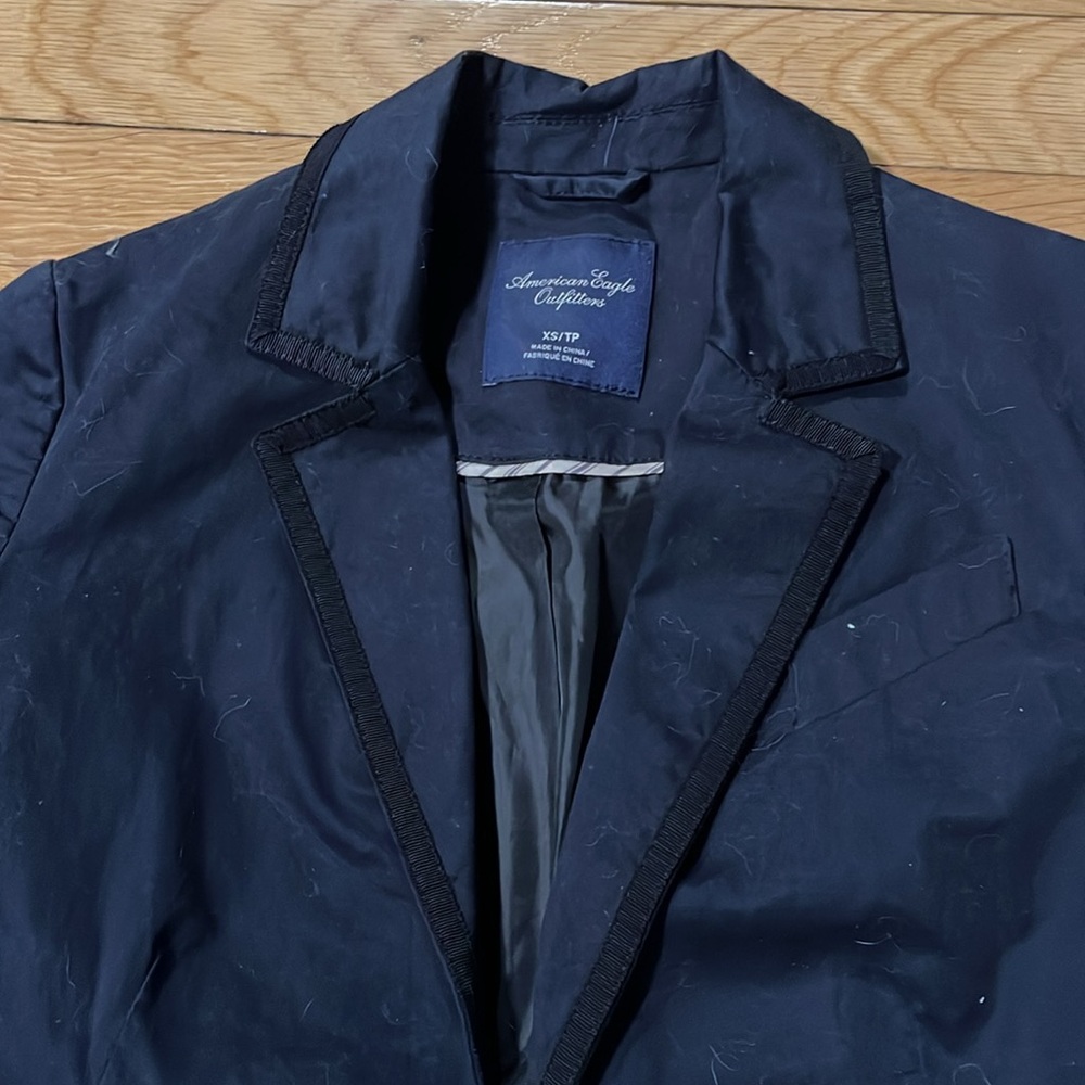 Black Blazer With Patterned Liner - image 2